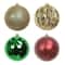 Assorted 4 Pack 4.7" Red, Green & Gold Peppermint Lane Shatterproof Ball Ornaments, 1pc. by Ashland®